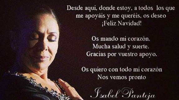 Isabel Pantoja y el mensaje que ha enviado a sus seres queridos. 