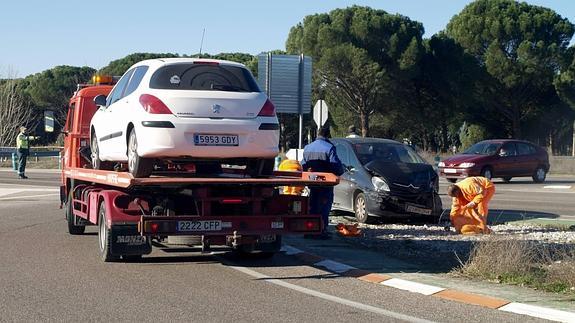 Accidente en el cruce del área de Puente Blanca.