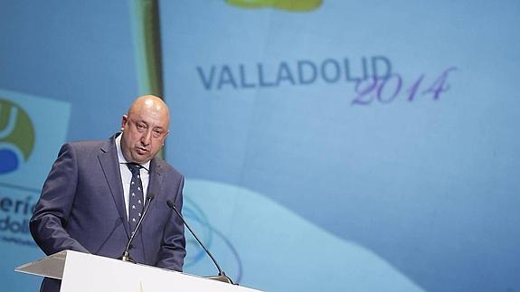 Jaime Fernández, durante la entrega de los premios en el Concurso Provincial de Pinchos 2014. Gabrierl Villamil