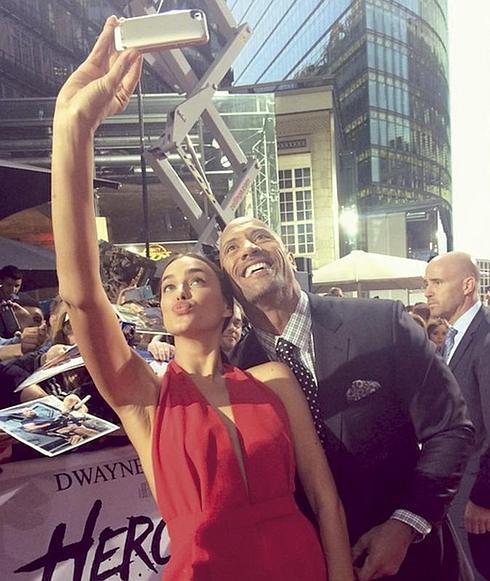 Irina Shayk y Dwayne Johnson