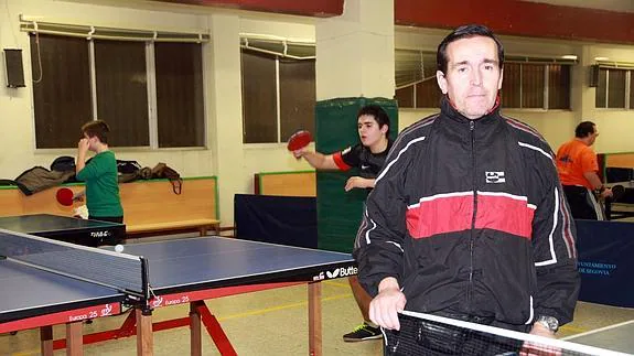 Mauricio Javier Ciudad, durante un entrenamiento en el colegio Santa Eulalia. 