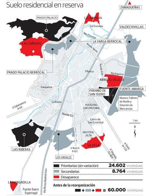 El nuevo PGOU rebaja de 60.000 a 33.400 los pisos previstos en la periferia