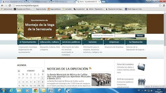 Página web de Montejo de la Vega. El Norte