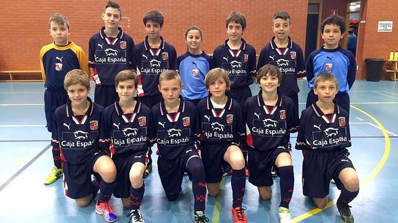 Integrantes de la selección de Castilla y León sub-12 de fútbol sala. 