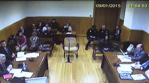 Imagen de la declaración de las acusadas ante el juez. 