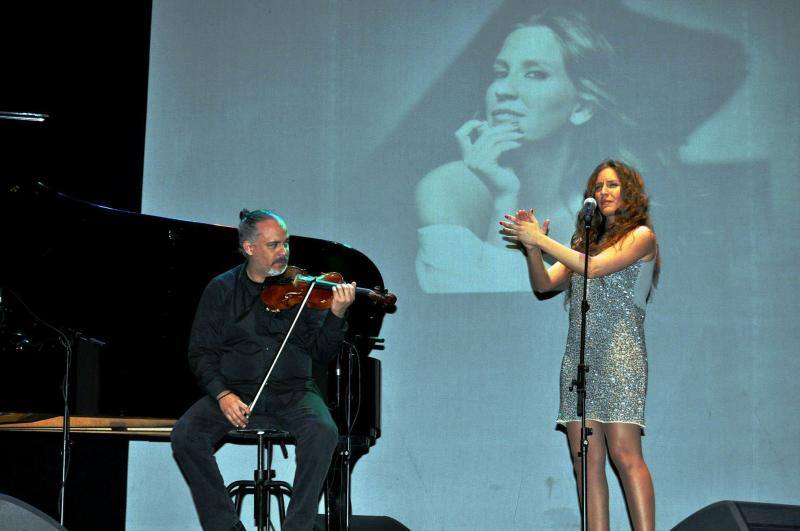 María Toledo, durante un concierto en Segovia. 