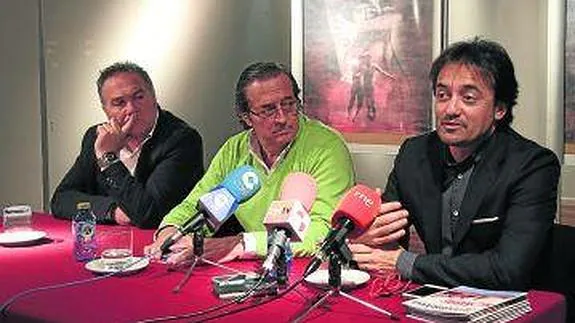 Marco Costa, José Carlos Monsalve y David Morales, en la presentación de la obra. Antonio Tanarro