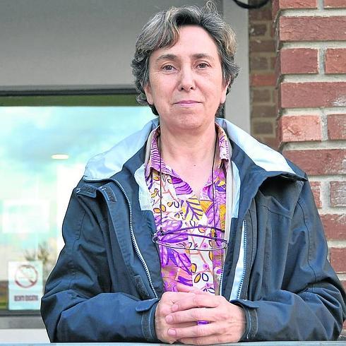 La candidata de IU a la Alcaldía de Cuéllar, Montserrat Sanz.