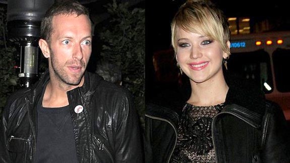 Chris Martin y Jennifer Lawrence. 