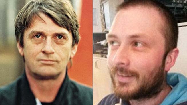 Mike Oldfield y su hijo. 