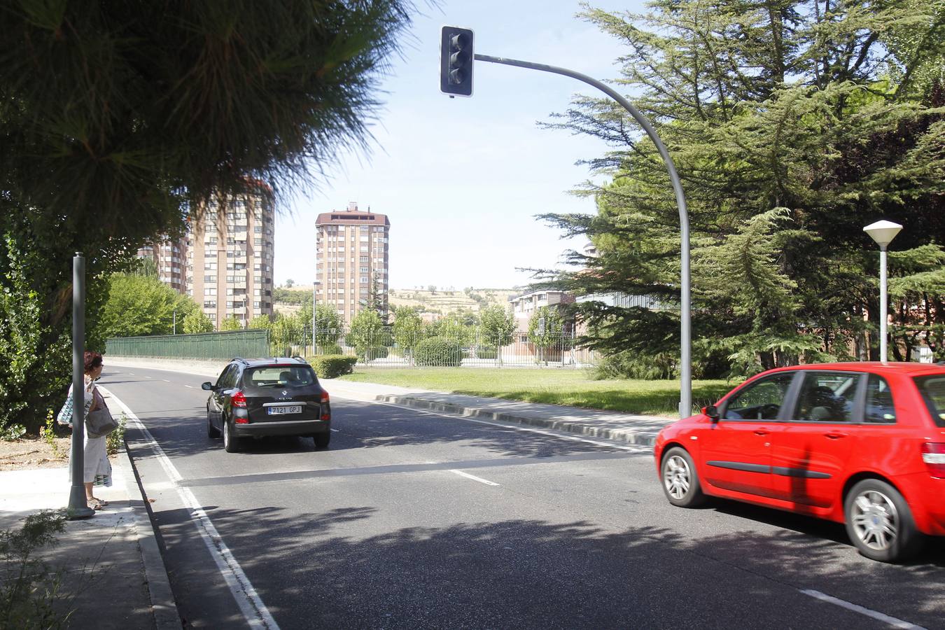 Calle José Acosta en sentido hacia el estadio de fútbol. 