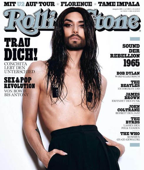 Conchita Wurst se desnuda para la revista 'Rolling Stone'