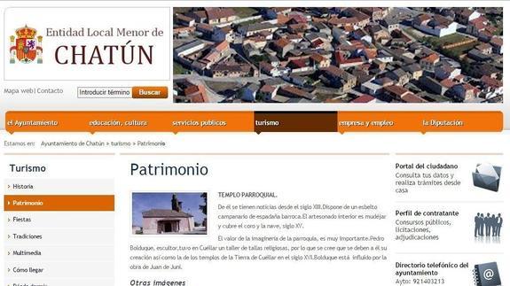 Detalle de la web de Chatún. El Norte