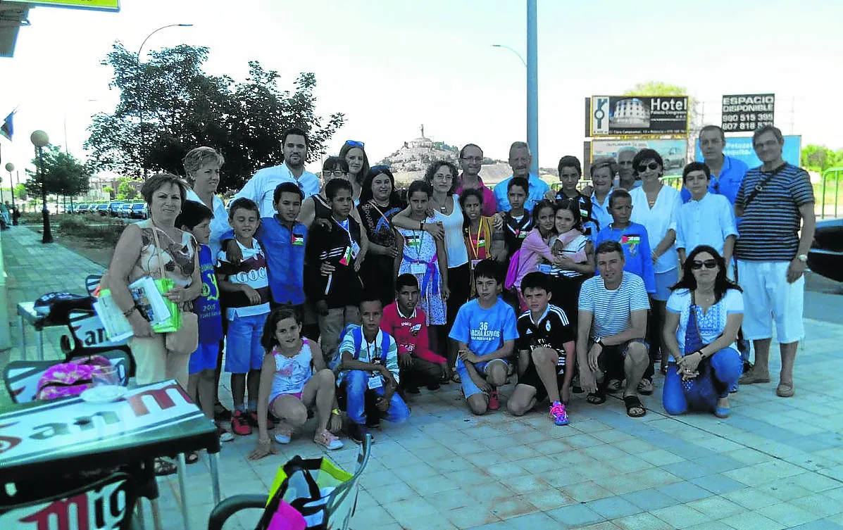 Niños que llegaron el viernes a Palencia con la Asociación Palentina con el Pueblo Saharaui
