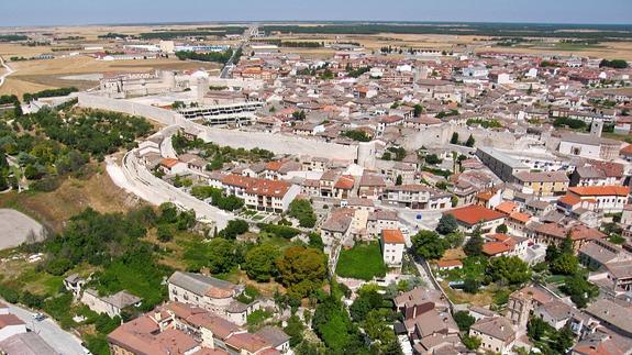 Vista aérea de Cuéllar. 