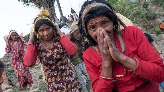 Afectados por la catástrofe. El Norte