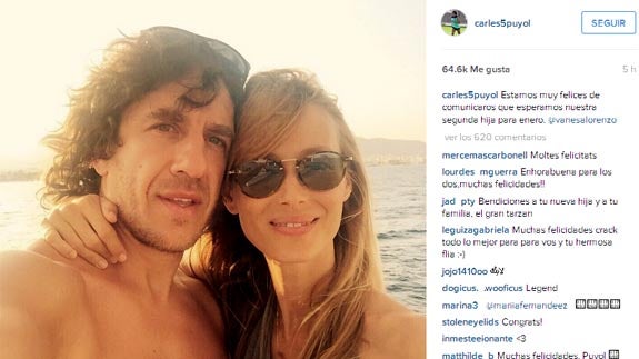 La pareja anuncia que esperan una niña.