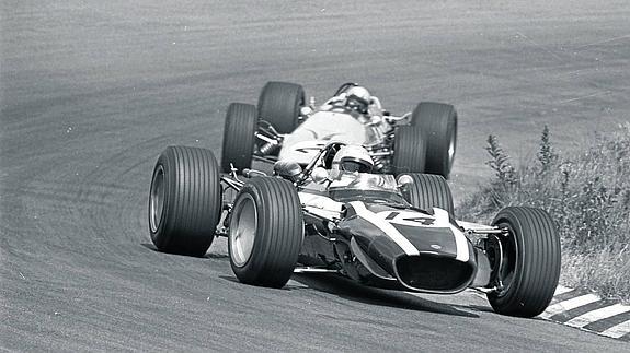 Lucien Bianchi con su Cooper en el GP de Holanda de 1968.
