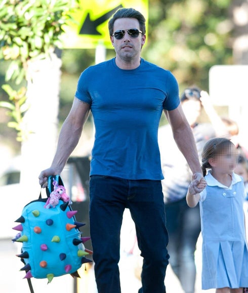 Benn Affleck con una de sus hijas.