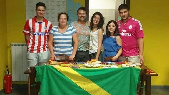 Jóvenes pedrajeros y técnico del Espacio Joven participantes en el intercambio juvenil internacional que tiene lugar en Orvieto (Italia).