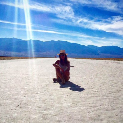 Lara Álvarez, en el Valle de la Muerte (California). 