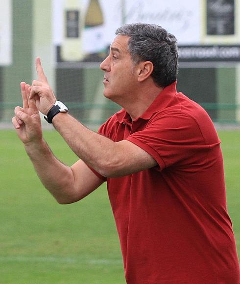 Luis Bertó, durante un partido de esta pretemporada. 