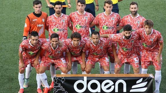 Once inicial del Guijuelo en el duelo copero frente al Pontevedra.D. M. 