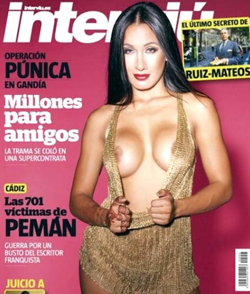 Portada de Interviú con Amia Miley. Interviú