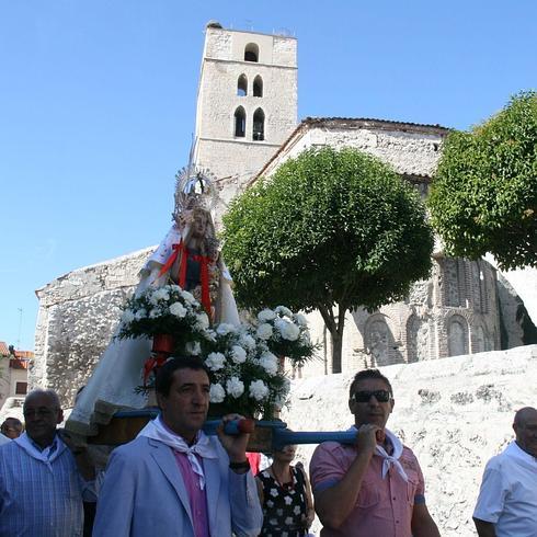 Procesión de la Virgen de la Palma, durante las fiestas del año pasado. 