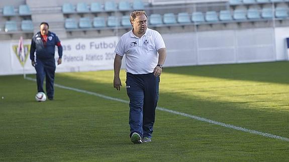 Toño Marcos, en el partido del 27 de septiembre del Cristo con el Burgos Promesas. 