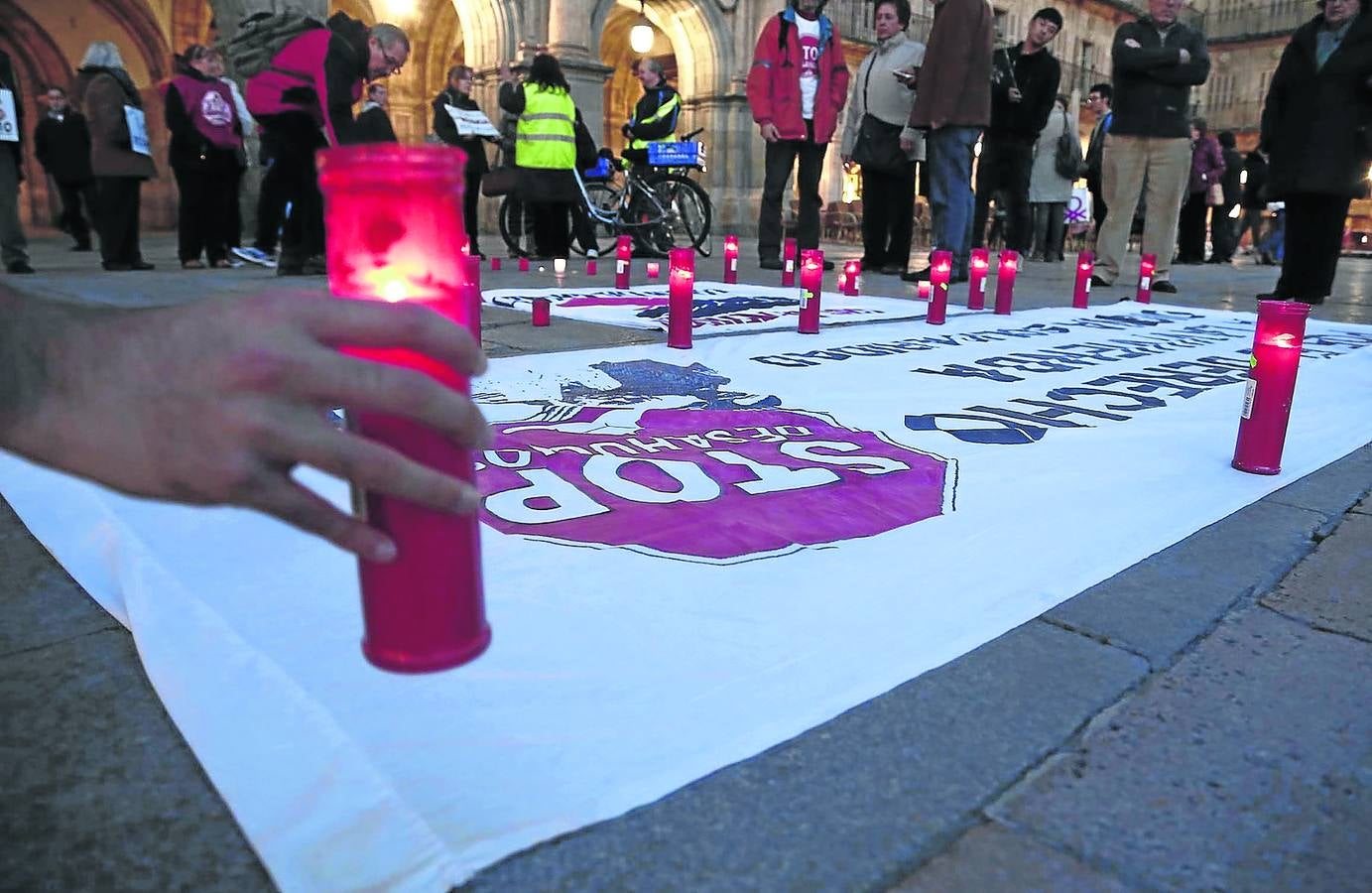 Concentración de Stop Desahucios en la Plaza Mayor.