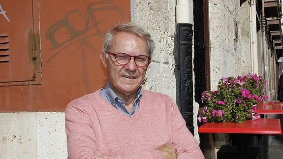 El periodista José Ángel de la Casa, en Palencia momentos después de la entrevista.