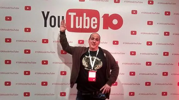 Sergio Barrio en la gala del aniversario de YouTube.