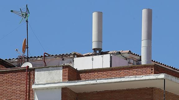 Antenas en el edificio de Salvino Sierra. 