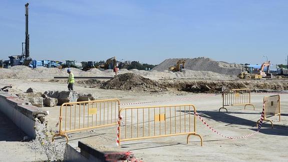 Obras en la nueva planta de Campofrío en Burgos. 