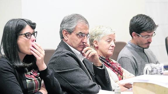 Concejales de Ganemos en el último pleno municipal. 