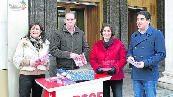 Los socialistas Rosa Aldea, Luis Fernando Cantero, Mariluz Martínez Seijo y André Escobedo,
