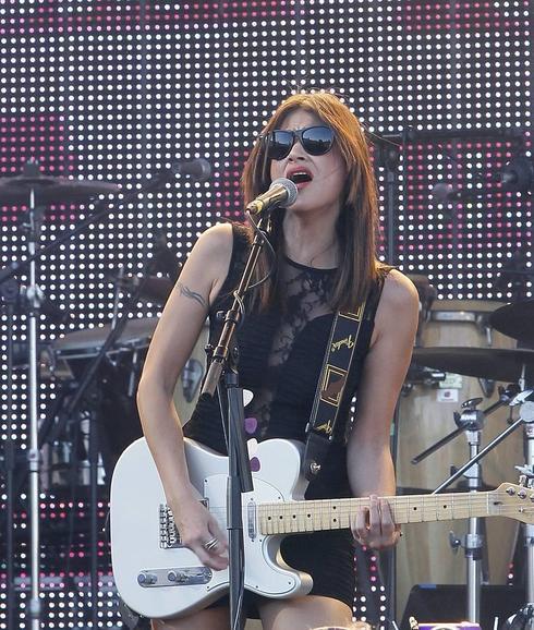Georgina, durante su actuación en el Valladolid Latino. 