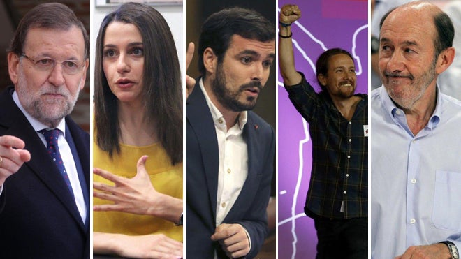 Mariano Rajoy, Inés Arrimadas, Alberto Garzón, Pablo Iglesias y Alfredo Pérez Rubalcaba inaugurarán hoy la campaña electoral con actos en Castilla y León.