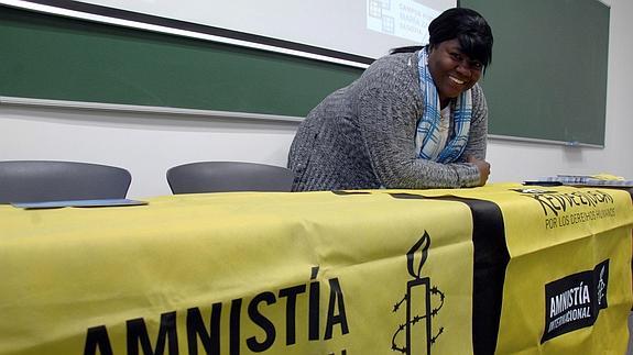 Alfamir Castillo, ayer, en el campus universitario María Zambrano. 