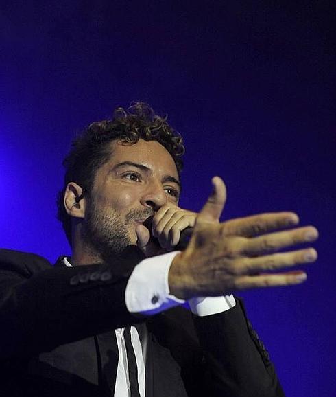 David Bisbal en una actuación en Valladolid en 2014.