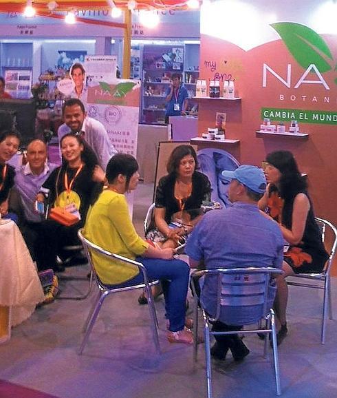 La castellano y leonesa Náay en la feria de Yiwu, este año. 