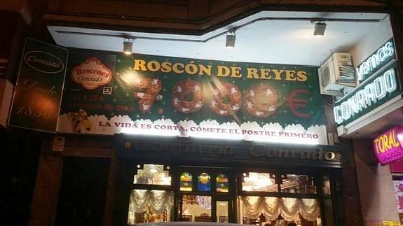 El cartel con el premio de los 7.000 euros.