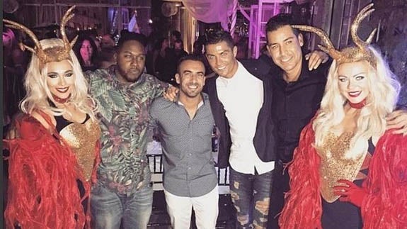 Cristiano Ronaldo con sus amigos en Florida.