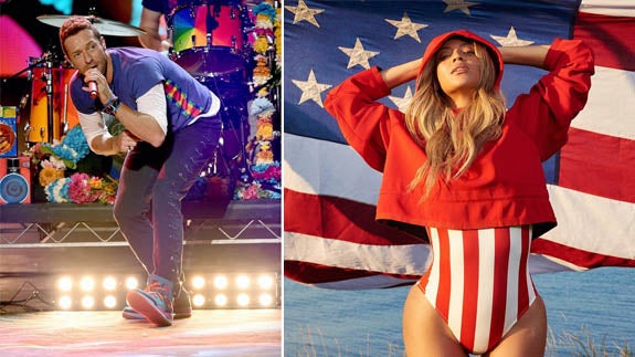 Chris Martin y Beyoncé.