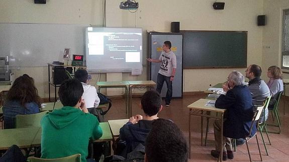 Alumnos del Bachillerato de Excelencia del instituto Andrés Laguna. 