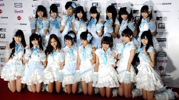 Integrantes del grupo 'idol' japonés AKB48.