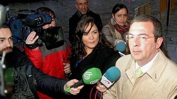 Fermín Guerrero, a su llegada a la Audiencia tras permanecer 20 horas desaparecido.