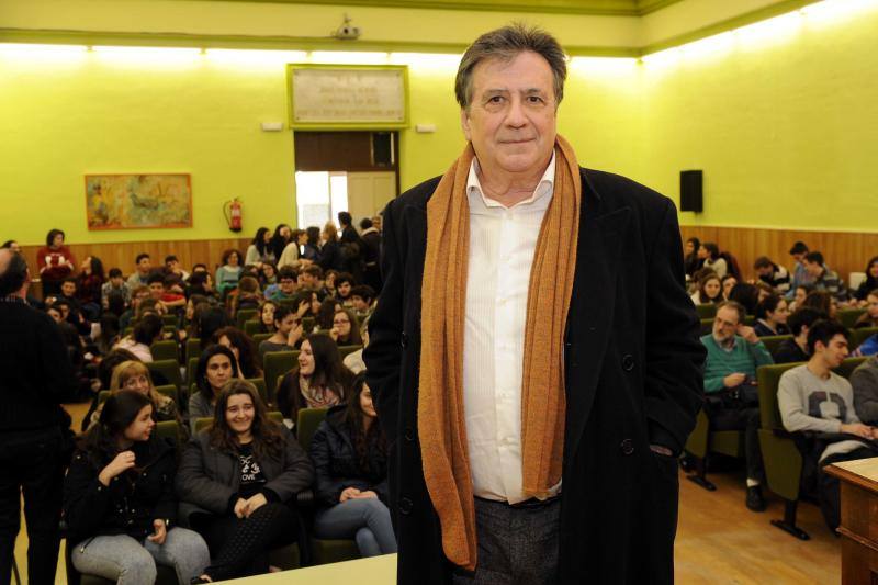 Landero, ayer en el IES Zorrilla. R. Otazo