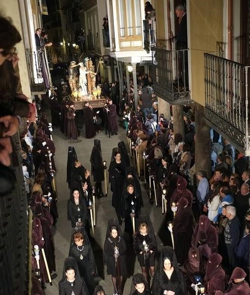 Jesús Atado a la Columna en la procesión del Mandato.